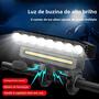 Imagem de Lanterna Frontal De Bicicleta À Prova d'Água USB Recarregável Com 8 LEDs E Campainha, 6 Modos, Luzes