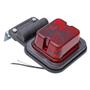 Imagem de Lanterna Lateral Led Quadrada 4 Leds Vermelho Bivolt Modelo Mercosul Com Suporte - Pradolux - PL0902.46.63