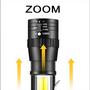 Imagem de Lanterna LED Recarregável T6 COB Portátil - Zoom 3 Modos - À Prova D'Água