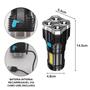 Imagem de Lanterna Multifuncional 4 Leds Recarregável Função Strob 800 lumens - LT8932
