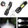 Imagem de Lanterna Recarregável USB Led T6 Com Luz LED Lateral 88000W TB0613