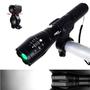 Imagem de Lanterna T6 2 Leds Cree Luz Branca E Verde Com Suporte Foco Ajustável Com Zoom 688T6SUP