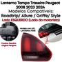 Imagem de Lanterna Tampa Porta Malas Peugeot 2008 Style 2023 2024 Lado Esquerdo Com Led Fumê