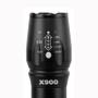 Imagem de lanterna tática led policial com zoom sinalizador bateria recarregável de longo alcance potente