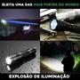 Imagem de Lanterna Tática Militar LED T9 Super Potente Longo Alcance Com Zoom Vigilante Trilha