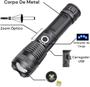 Imagem de Lanterna Tática P50 Militar Super Potente Led USB Zoom Longo Alcance Trilhas Fazenda Vigilante Pesca 2000lumens