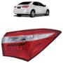 Imagem de Lanterna Traseira Corolla 2015 2016 2017 Bicolor Canto Lisa Acrílico Carcaça Cinza