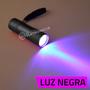 Imagem de Lanterna Ultra Violeta Luz Negra 9 LED UV Para Detecção Notas Falsas, Urina, Impurezas - LT406