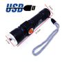 Imagem de Lanterna USB Recarregável Led T6 Para Segurança 128000W DY8064