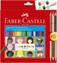 Imagem de Lápis cor 24 cores +3 caras e cores- faber castell