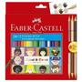 Imagem de Lapis de cor 24 cores faber castell caras e  cores + 6 tons de pele