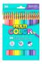 Imagem de Lapis De Cor 36 Cores Vivas + 12 Tons De Pele Multicolor Kit