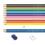 Imagem de Lápis de Cor EcoLápis 12 Cores, Kit com Apontador, Borracha e 2 EcoLápis Grafite Faber-Castell