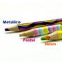 Imagem de Lapis de Cor Jumbo Kit 3 Uni Rainbow Arco Iris Multicor Tris