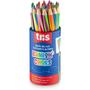 Imagem de Lápis de COR Jumbo TRIS Rainbow - 6 Combinações de COR - Pote com 24 Unidades