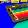 Imagem de Lápis de Cor Triangular Big Acrilex 12 Cores com Apontador para Criar Desenhos Divertidos
