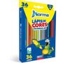 Imagem de Lapis De Cor Triangular Com 36 Cores + Apontador Norma
