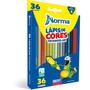 Imagem de Lápis de Cor Triangular Norma 36 Cores Com Apontador Waleu