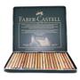 Imagem de Lápis Faber-Castell Mina Pastel Seco Pitt  - Estojo Metálico com 24 cores - Ref 112124