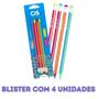Imagem de Lapis grafite hb cis club com borracha 04unidades