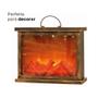 Imagem de Lareira de Natal Decorativa Rústica Retangular com Led Cromus 24x30cm