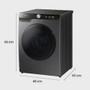 Imagem de Lava e Seca Samsung 13kg Wd13t 3 em 1 com Ecobubble Wd13t704dbx Wi-fi Motor Inverter Inox 110v