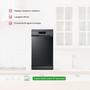 Imagem de Lava-Louças Samsung Inox Preta 10 Serviços 110V, Compacta e Eficiente, Modelo DW50C6070FG/AZ