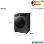 Imagem de Lava & Seca 11 Kg Samsung SmartThings Inox Look com 12 Programas de Lavagem - WD11T504DBX