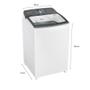 Imagem de Lavadora de Roupas Brastemp 15 Kg Branca com Ciclo Tira Manchas Advanced e Smart Sensor - BWF15AB