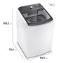 Imagem de Lavadora de Roupas Electrolux 15kg Cesto Inox 11 Programas de Lavagem Branco Premium Care Jet&Clean e Time Control LEC15
