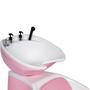 Imagem de Lavatório para Salão Neon com porta Shampoo cuba móvel Branco com Rosa Claro