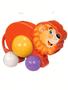 Imagem de Leão Infantil Bebê Brinquedo Com Rodas Coloridas