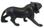 Imagem de Leão Negro Em Bronze Oxidado Floresta Escultura Estatueta