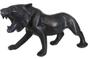 Imagem de Leão Negro Em Bronze Oxidado Floresta Escultura Estatueta