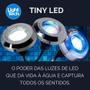 Imagem de Led Piscina Kit 3 Tiny Led Inox Rgb Central E Controle Touch