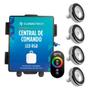 Imagem de Led Piscina - Kit 4 Led Tholz 6W Inox RGB com Central e Controle Touch