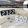 Imagem de Led relógio de cabeceira inteligente despertador digital mesa mesa de trabalho eletrônico relógio snooze funtion usb aco