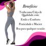 Imagem de Legging Cinza Feminina Moda Verão Com Efeito Modelador