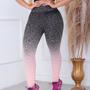 Imagem de Legging Jacquard Degradê Calça Leg Fitness Academia Corrida Caminhada Exercício Funcional Zero Transparência