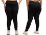 Imagem de Legging Plus Size Feminina Cintura Alta Moda Fitness Basica Preta Grossa Zero Transparência Kit 2