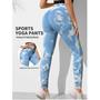 Imagem de Leggings de Yoga Cintura Alta Sem Costura Tie Dye - Fitness e Treino