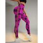 Imagem de Leggings de Yoga Fitness para Mulheres - Cintura Alta Tie Dye, Malha Push Up