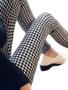 Imagem de Leggings Vintage Femininas com Estampa Floral e Houndstooth - Design Elástico