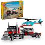 Imagem de Lego Creator 3 Em1 Caminhao Plataforma Com Helicoptero 31146