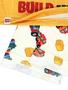 Imagem de Lego Duplo Caminhões Meninos Poly Top com Calças de Flanela Pijama Conjunto (2T, Amarelo/Branco)