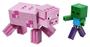 Imagem de LEGO Minecraft Pig BigFig e Baby Zombie Character 21157 Cool Buildable Play-and-Display Toy Animal Figure for Kids, New 2020 (159 Peças)
