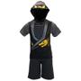 Imagem de LEGO Ninjago Boys Ninjago Costume Short and Matching Costume Camiseta com capuz (preta, tamanho 4)