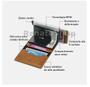 Imagem de lehaha Carteira minimalista de fibra de carbono para cartão de crédito, clipe para dinheiro e porta-cartões RFID