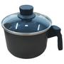 Imagem de Leiteira de Leite 14cm Fervedor RL Alumínio Antiaderente Tampa De Vidro 1,2L Cor Preto