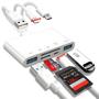 Imagem de Leitor De Cartão SD Universal 8 Em 1 Hub USB Para iPhone iPad MacBook Lightning USB Tipo C
